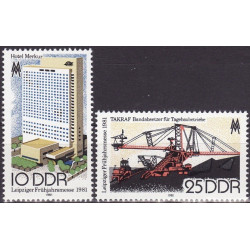 Rytų Vokietijos pašto ženklai (1981). Tarptautinė Leipcigo mugė