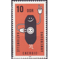 Rytų Vokietijos pašto ženklai (1981). Energijos taupymas