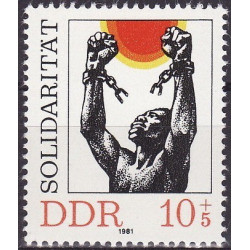Rytų Vokietijos pašto ženklai (1981). Solidarumas