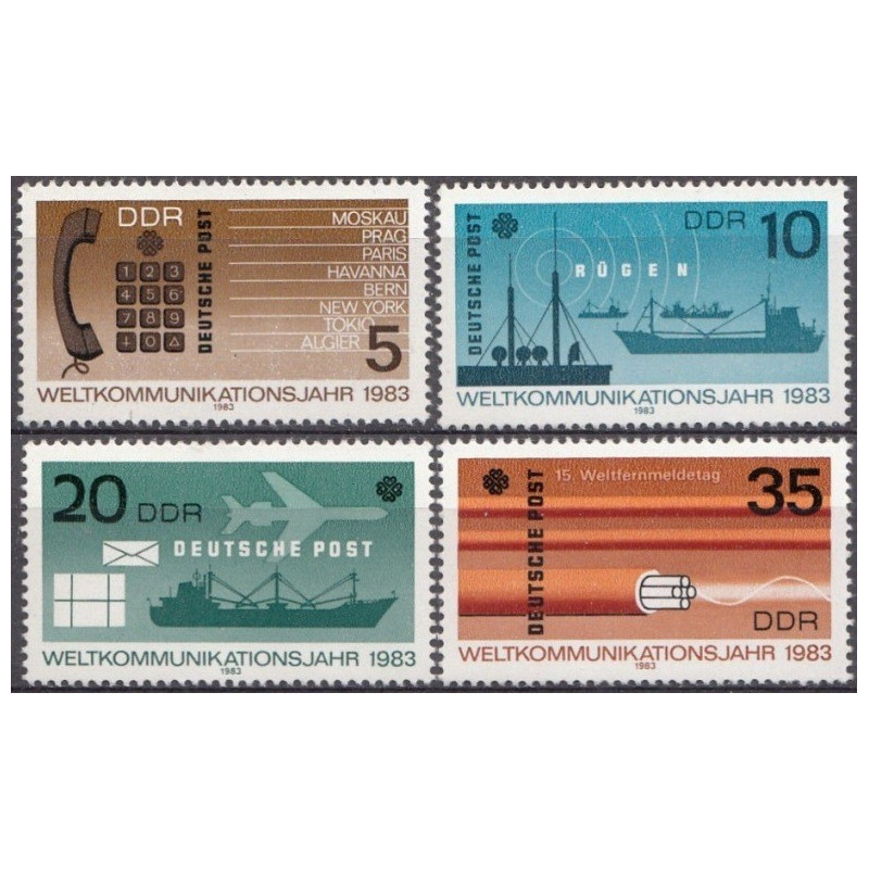 Rytų Vokietijos pašto ženklai (1983). Ryšiai ir transportas