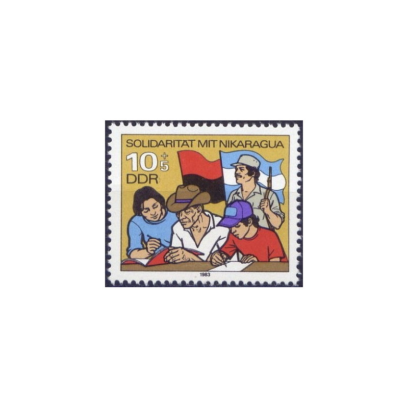 Rytų Vokietijos pašto ženklai (1983). Solidarumas su Nikaragva