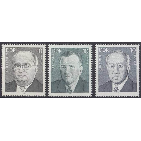 Rytų Vokietijos pašto ženklai (1984). Partijos veikėjai