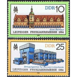 Rytų Vokietijos pašto ženklai (1984). Tarptautinė Laipcigo mugė