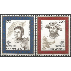 San Marino pašto ženklai (1980). Žymūs žmonės
