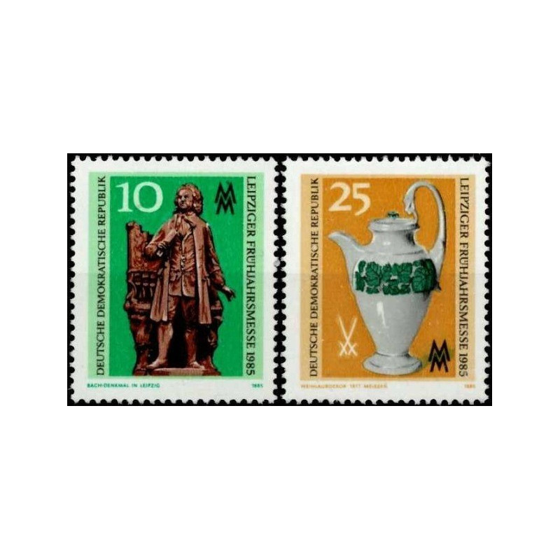 Rytų Vokietijos pašto ženklai (1985). Tarptautinė Leipcigo mugė