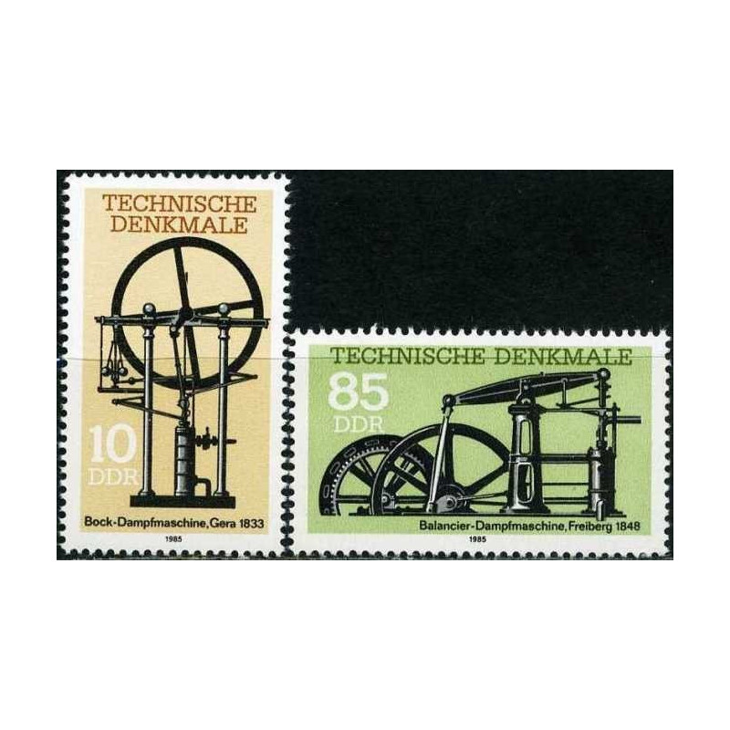Rytų Vokietijos pašto ženklai (1985). Garo mašinos