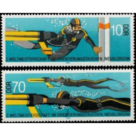 Rytų Vokietijos pašto ženklai (1985). Povandeninė žūklė