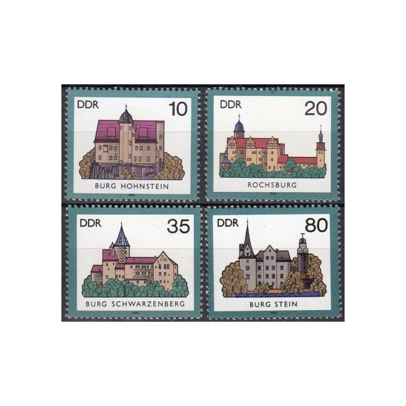 East Germany stamps (1985) for sale. Castles
