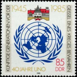 Rytų Vokietijos pašto ženklai (1985). Jungtinės Tautos