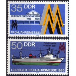 Rytų Vokietijos pašto ženklai (1986). Tarptautinė Leipcigo mugė