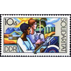 Rytų Vokietijos pašto ženklai (1986). Solidarumas