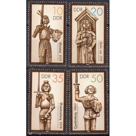 Rytų Vokietijos pašto ženklai (1987). Senovės riteriai