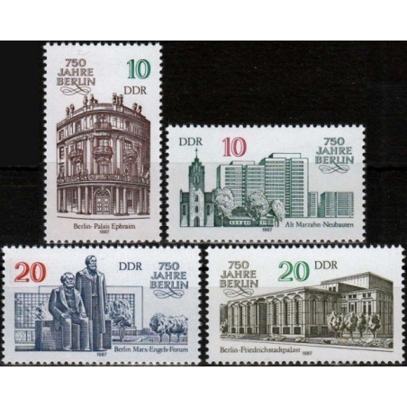 Rytų Vokietijos pašto ženklai (1987). Berlynui 750 metų