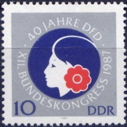 Rytų Vokietijos pašto ženklai (1987). Moterys