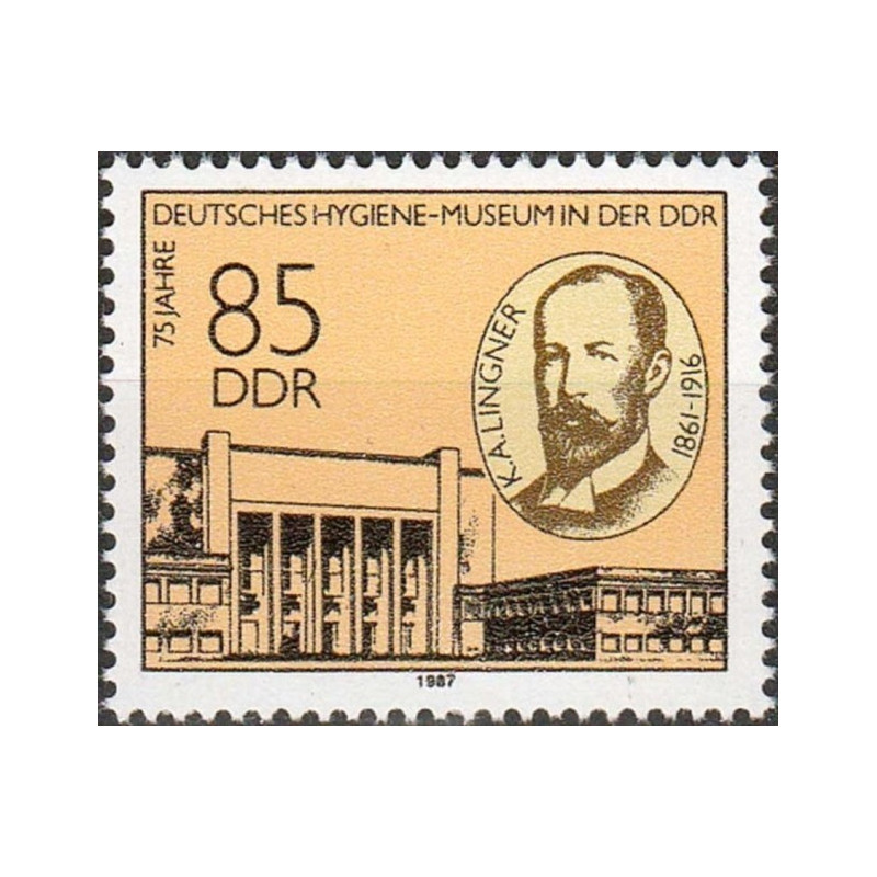 Rytų Vokietijos pašto ženklai (1987). Higienos muziejus