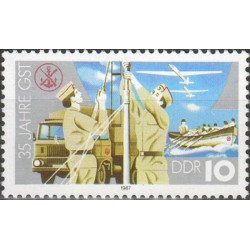 Rytų Vokietijos pašto ženklai (1987). Sportas ir technika