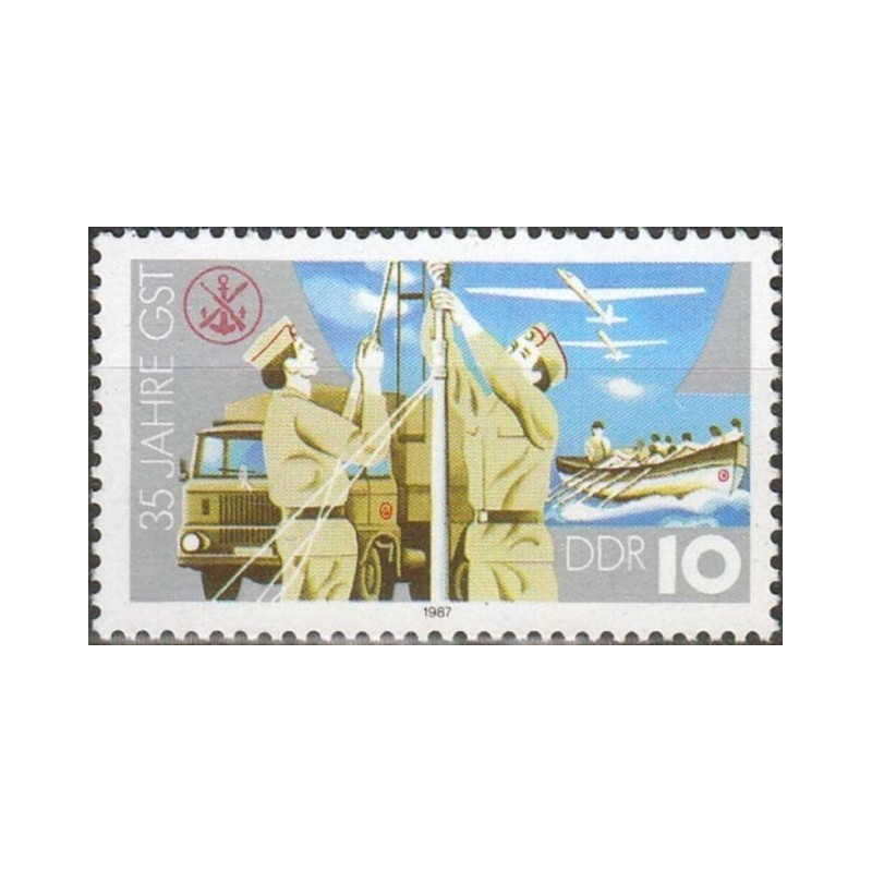 Rytų Vokietijos pašto ženklai (1987). Sportas ir technika