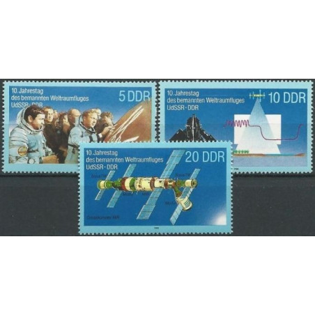 Rytų Vokietijos pašto ženklai (1988). Kosmoso tyrinėjimai