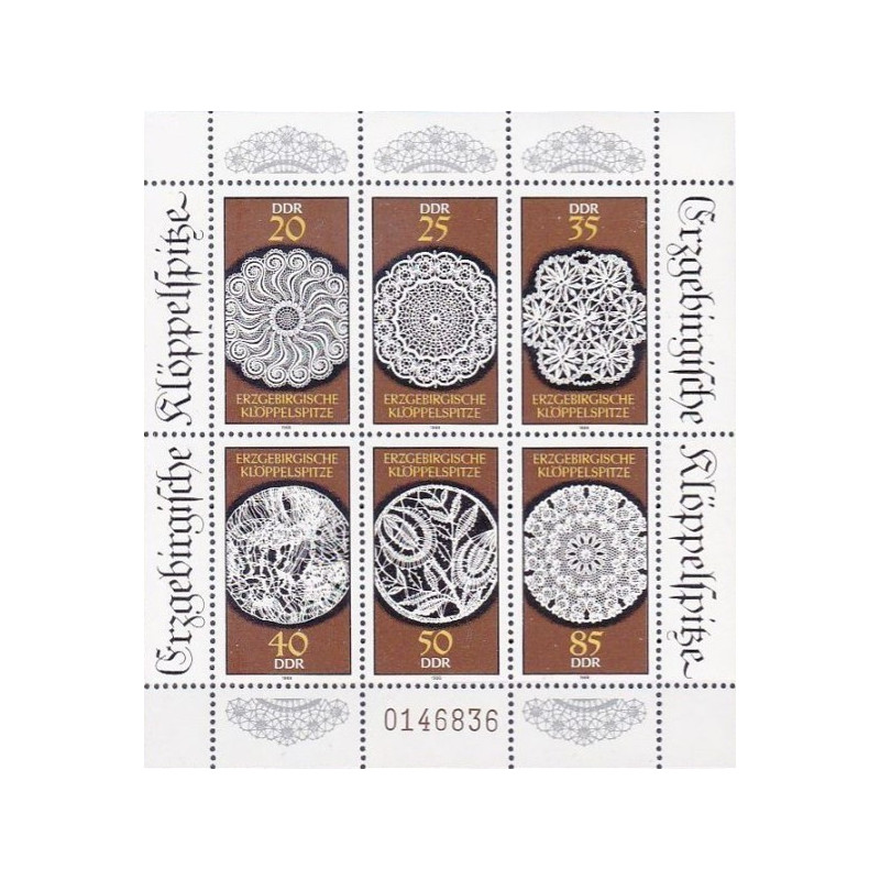 East Germany stamps (1988) for sale. Ore Mountain folk art
