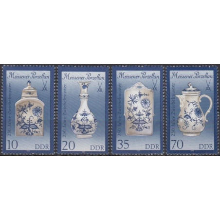 Rytų Vokietijos pašto ženklai (1989). Porceliano dirbiniai