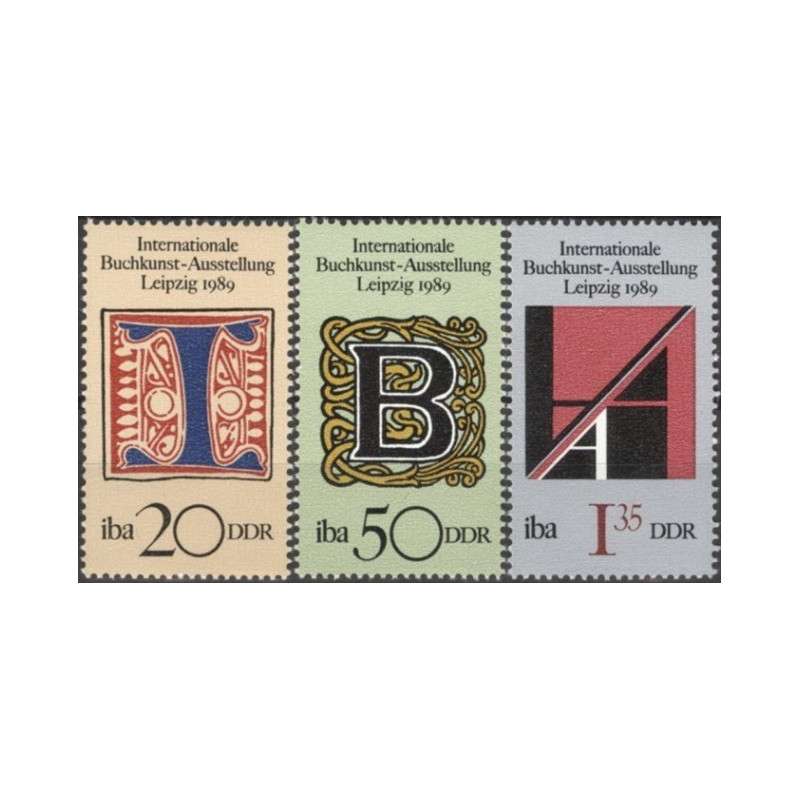 East Germany stamps (1989) for sale. International book fair