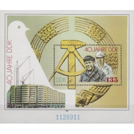 Rytų Vokietijos pašto ženklai (1989). Respublikai - 40 metų