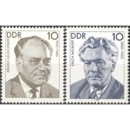 Rytų Vokietijos pašto ženklai (1990). Partijos veikėjai
