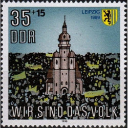 Rytų Vokietijos pašto ženklai (1990). Pirmadienio demonstracijos