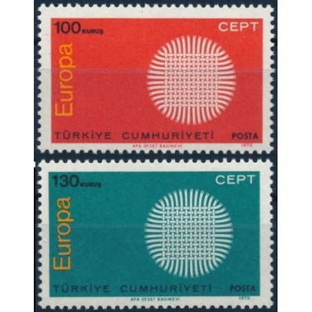 Turkijos pašto ženklai (1970) - Fantastiškos Europa ženklų kainos‎