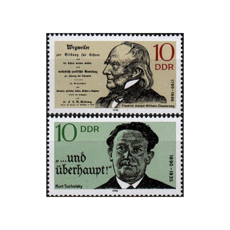 Rytų Vokietijos pašto ženklai (1990). Žymūs žmonės