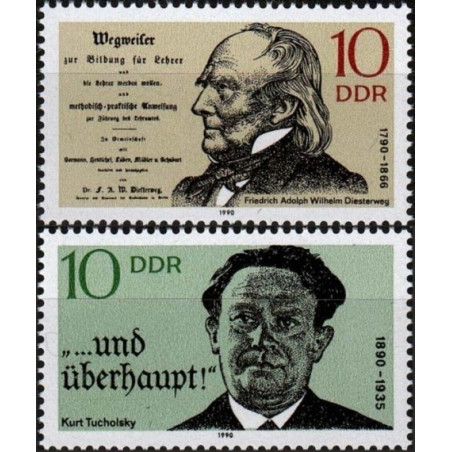 Rytų Vokietijos pašto ženklai (1990). Žymūs žmonės