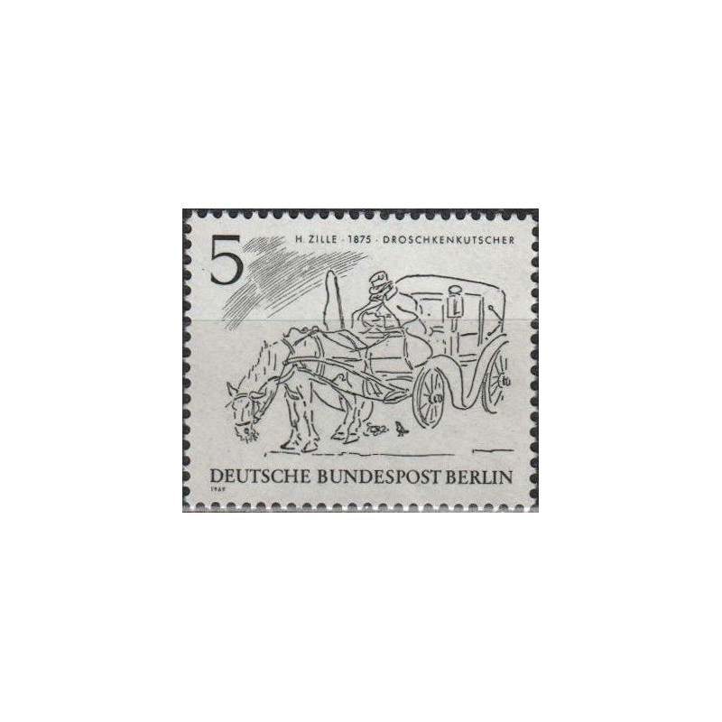 Vakarų Berlyno pašto ženklai (1969). Transportas Berlyne XIX a.