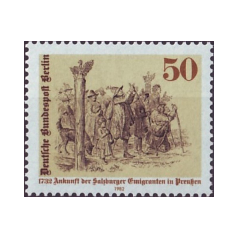 Vakarų Berlyno pašto ženklai (1982). Zalcburgo emigrantai