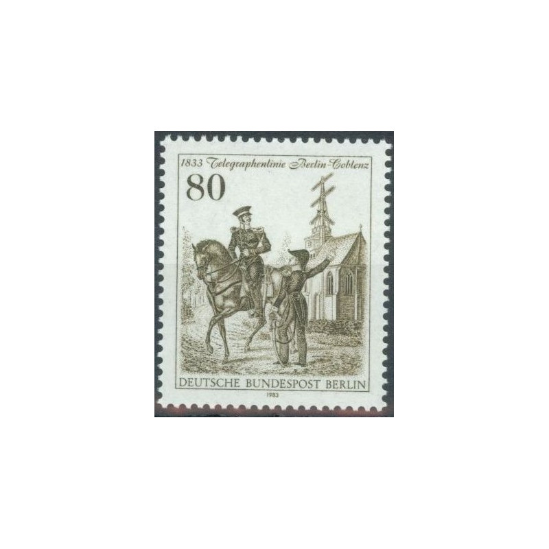 Vakarų Berlyno pašto ženklai (1983). Telegrafo linija