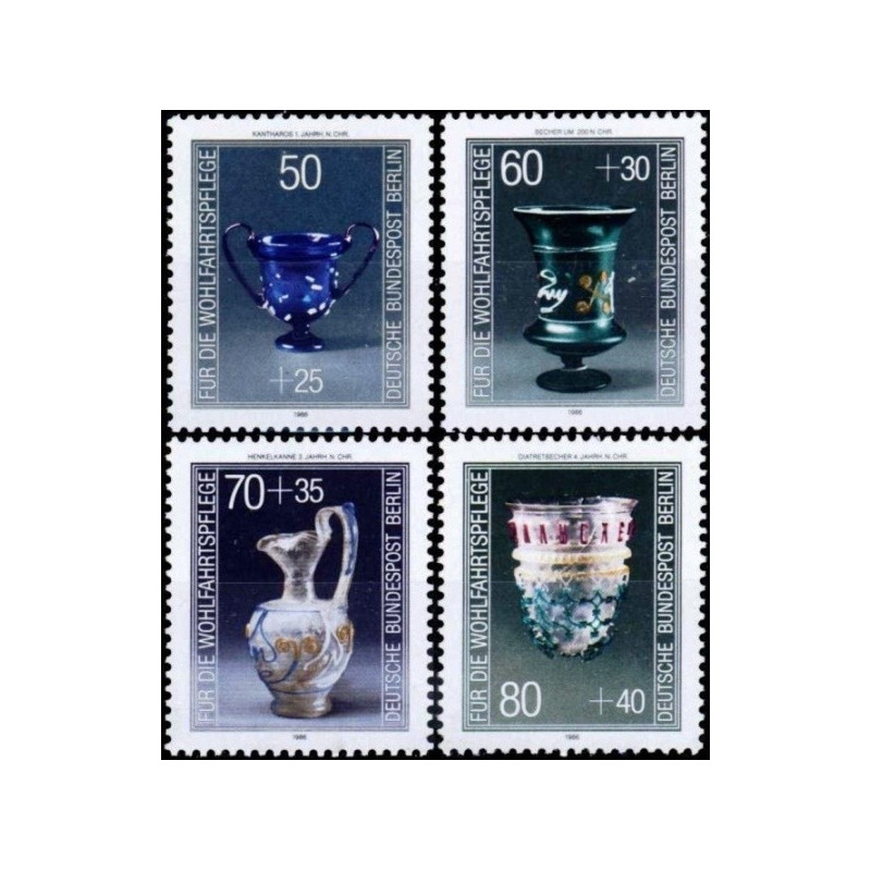 Vakarų Berlyno pašto ženklai (1986). Antikiniai stiklo dirbiniai