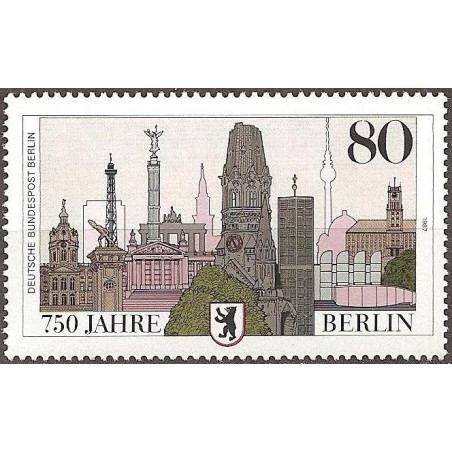 Vakarų Berlyno pašto ženklai (1987). Berlynui - 750 metų