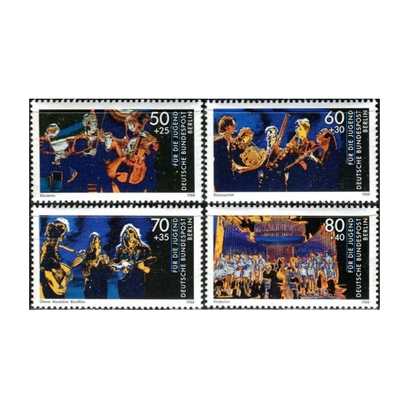 West Berlin stamps (1988) for sale. Youth in music