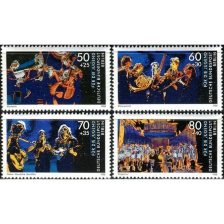 Vakarų Berlyno pašto ženklai (1988). Muzikuojantis jaunimas