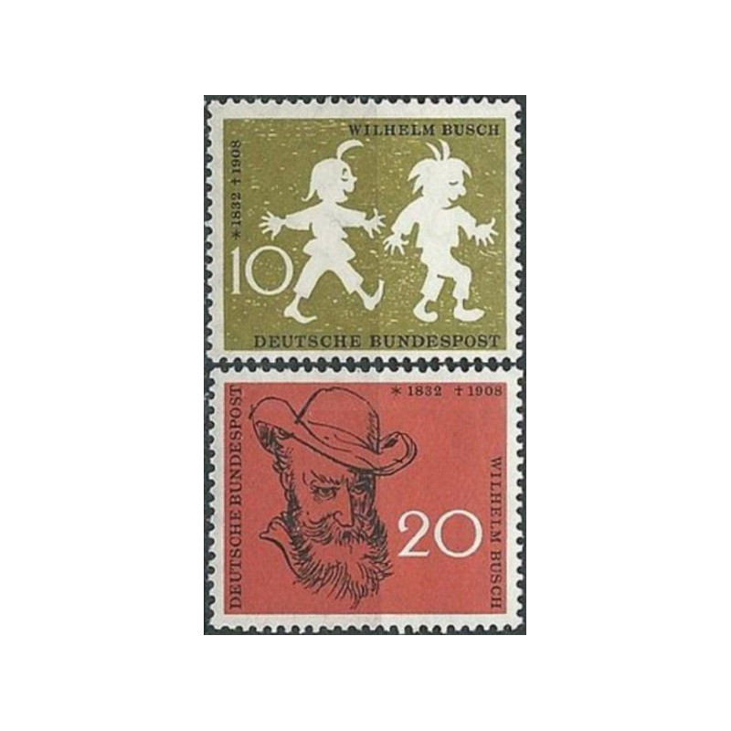 Vokietijos pašto ženklai (1958). Wilhelmas Bušas (rašytojas)