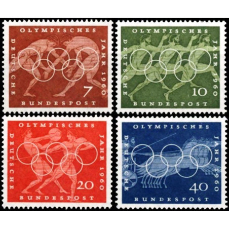 Vokietijos pašto ženklai (1960). Romos vasaros olimpinės žaidynės