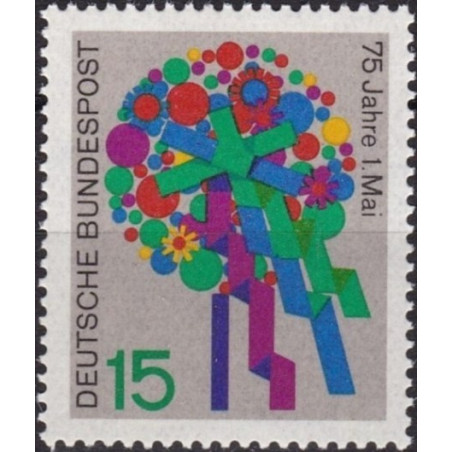Vokietijos pašto ženklai (1965). Gegužės 1-oji