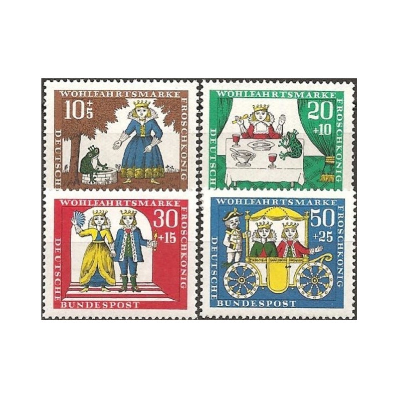 Vokietijos pašto ženklai (1966). Brolių Grimų pasakos