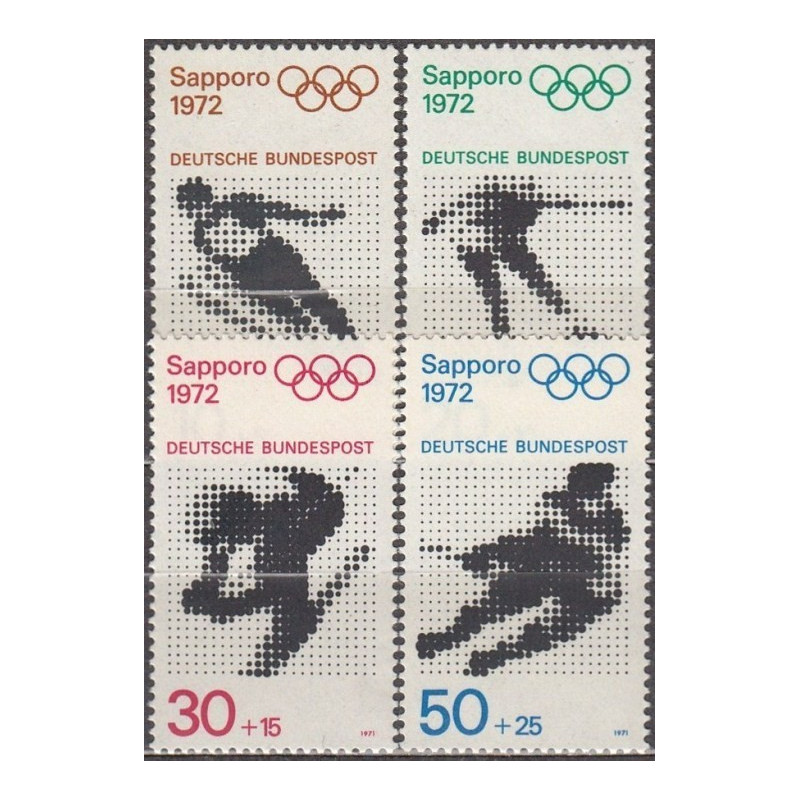 Vokietijos pašto ženklai (1971). Saporo žiemos olimpinės žaidynės