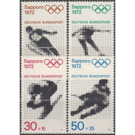 Vokietijos pašto ženklai (1971). Saporo žiemos olimpinės žaidynės