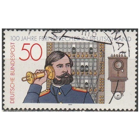 Vokietijos pašto ženklai (1977). 100 metų telefonijai
