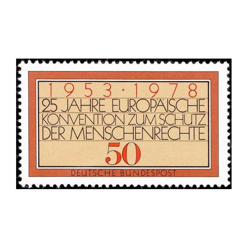 Vokietijos pašto ženklai (1978). Žmogaus teisių konvencija