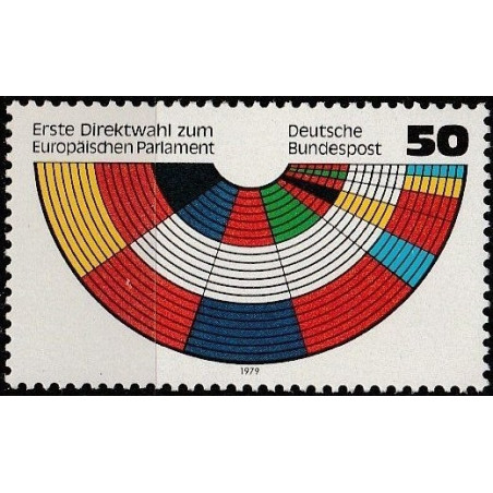 Vokietijos pašto ženklai (1979). Europos Parlamento rinkimai