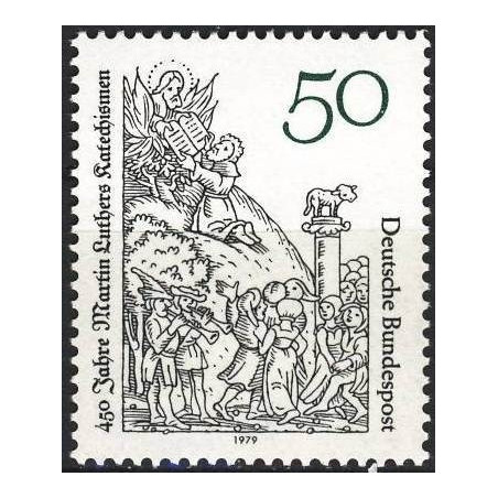 Vokietijos pašto ženklai (1979). Dr. Martyno Liuterio Katekizmas