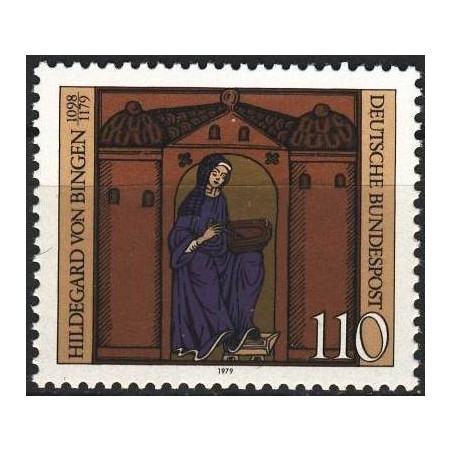 Vokietija 1979. Hildegarda iš Bingeno (XII a. krikščionių šventoji, mistikė, kompozitorė, poetė)