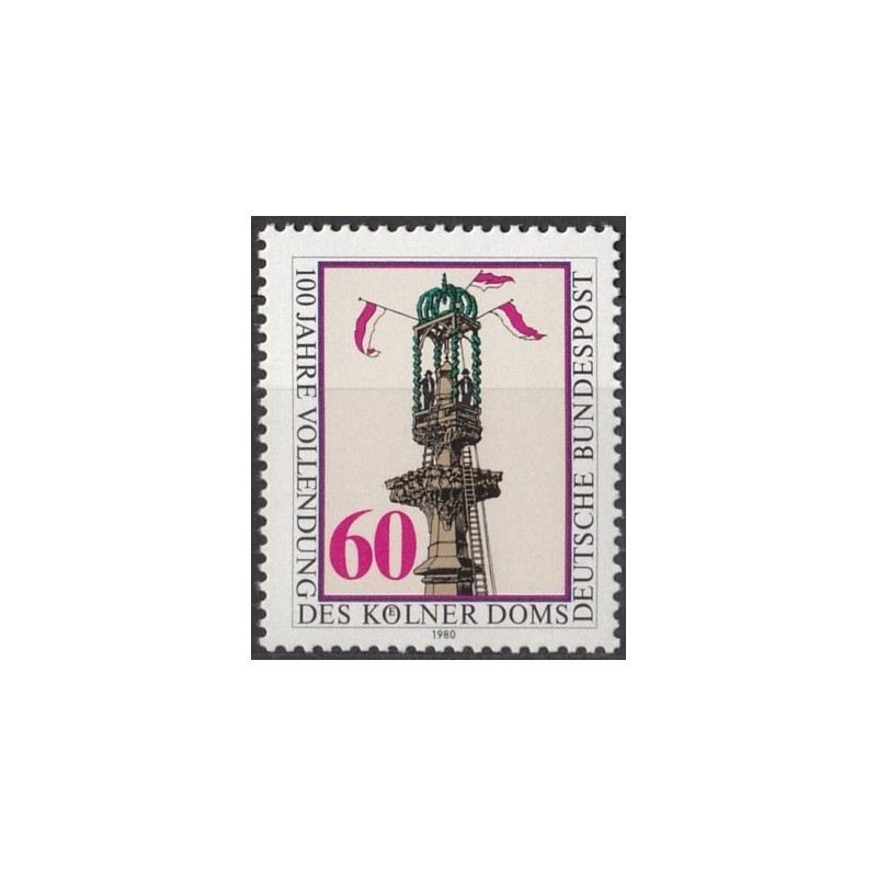 Vokietijos pašto ženklai (1980). Architektūra